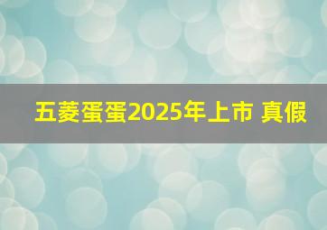 五菱蛋蛋2025年上市 真假